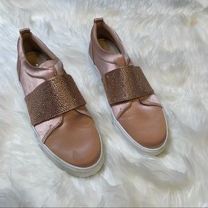 INC International Concepts Pink Satin Gem Sneakers